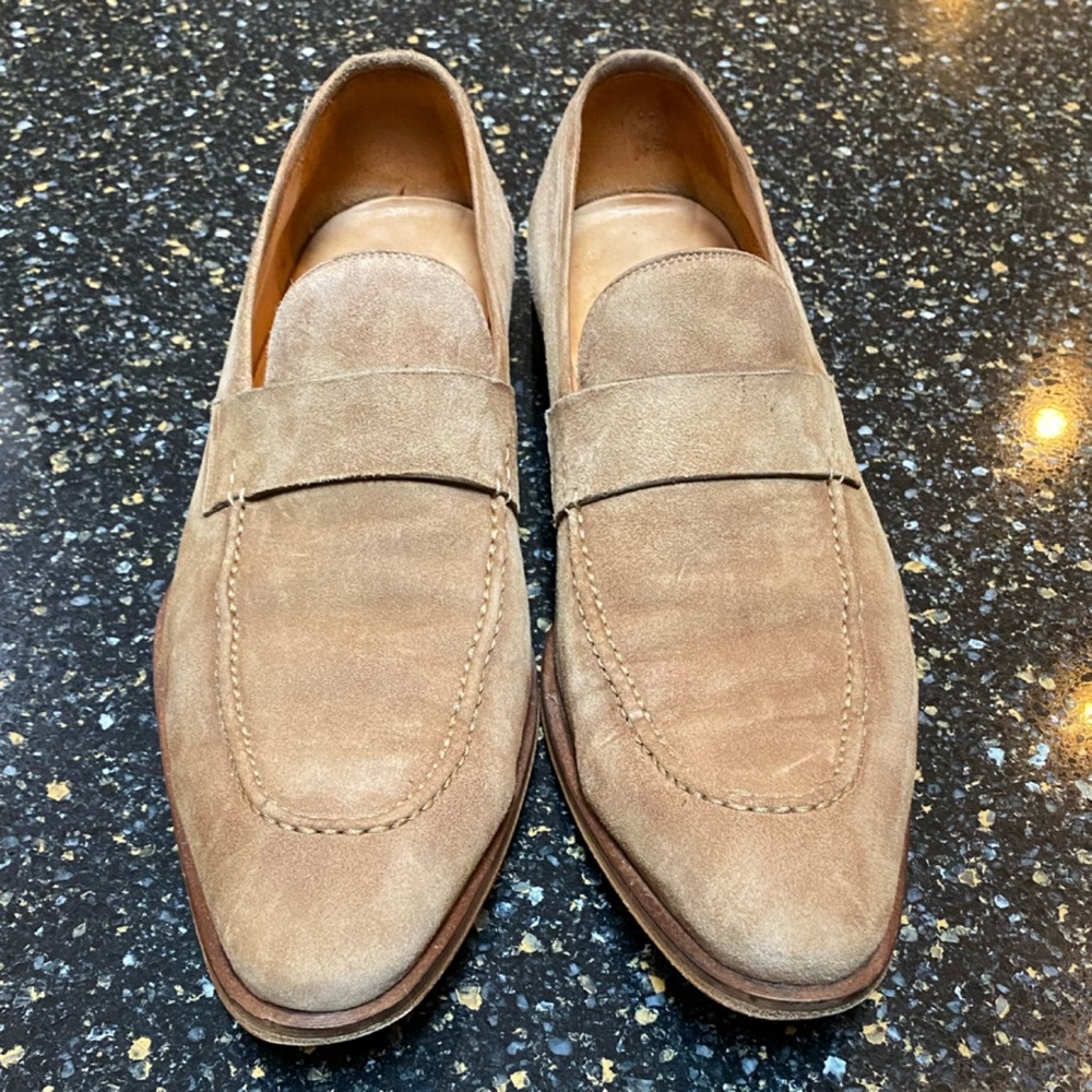 Magnanni suede calf loafer Size 10